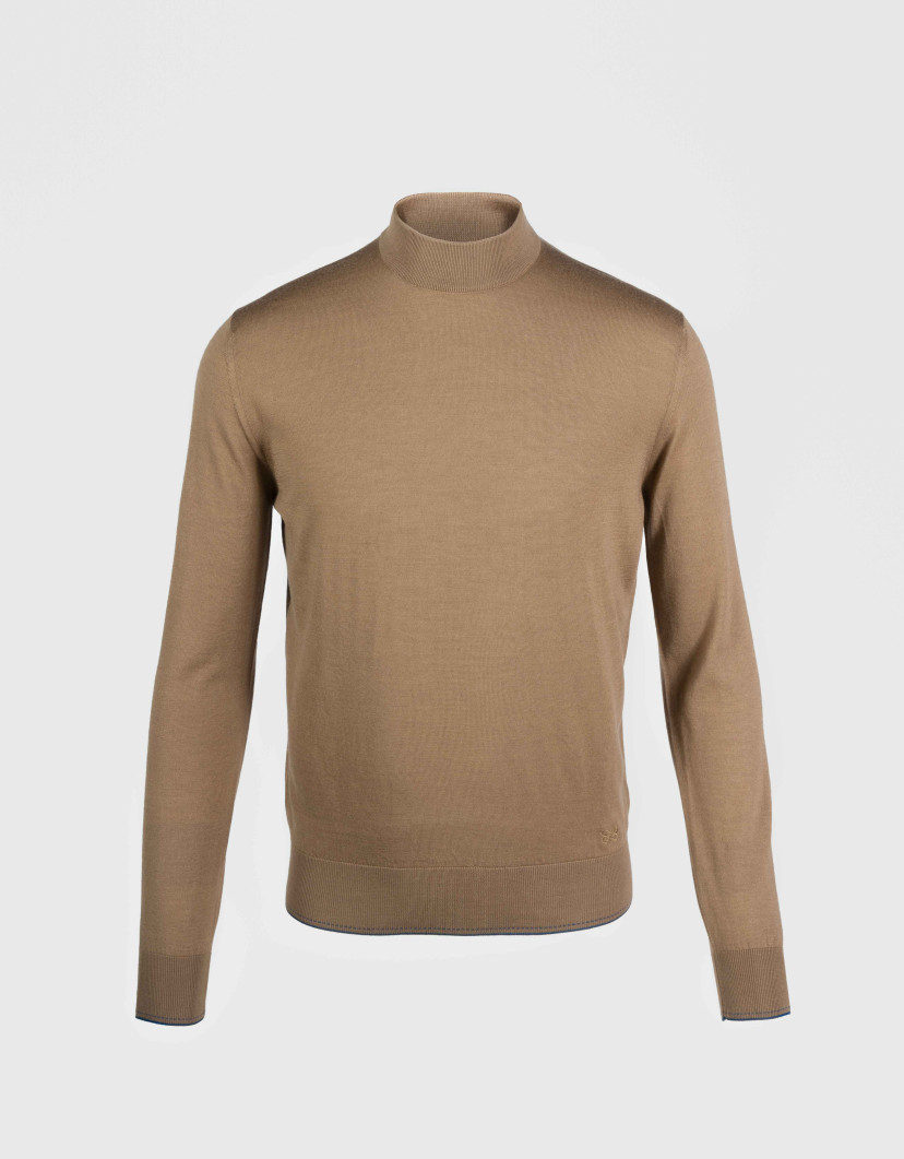 Castello d'Oro Camel Mock Neck Sweater image